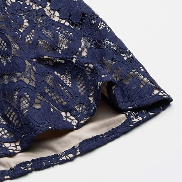 London Times Women's Plus Size (16W) Flower Bloom Lace Fit and Flare Dress - Picture 5 of 15